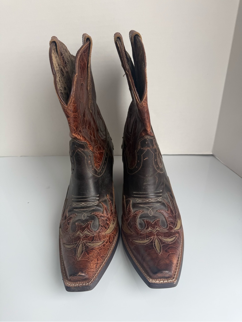 ARIAT Dahlia Womens Rodeo Brown Embossed Western Cowgirl Boots 9B - Picture 5 of 7